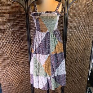 Patchwork Vintage Look Dress with Pockets Size XS